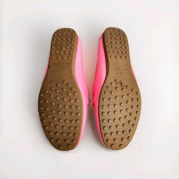 Kate Spade Bergman Neon Pink Patent Leather Loafer Moccasins Size 8.5 B - Picture 5 of 9